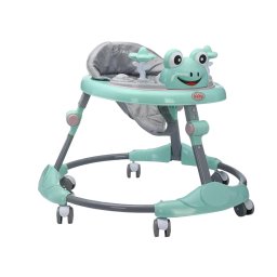 Premergator reglabil pe inaltime cu panou detasabil Broscuta Verde, pliabil, 6 roti, 6 luni+