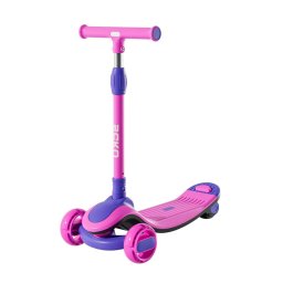 Trotineta copii 807 Roz, pliabila, reglabila 4 trepte, 3 roti, lumini si muzica, 3-10 ani