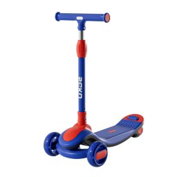 Trotineta copii 807 Albastru, pliabila, reglabila 4 trepte, 3 roti, lumini si muzica, 3-10 ani