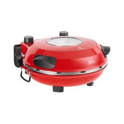 Aparat de preparat pizza TEESA Supreme + TSA3238, Temperatura: 110°C - 405°C, 1200 W, Rosu
