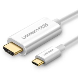 Cable USB-C to HDMI UGREEN MM121, 4K, 1.5m (white)