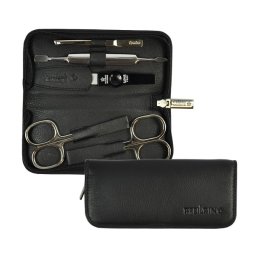 DuKaS Black manicure Set made of genuine leather