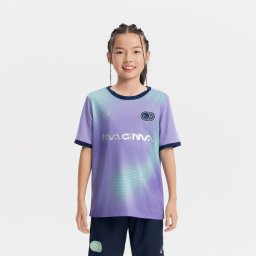 Tricou de fotbal cu mânecă scurtă VIRALTO KIDS Boreal Mov Bleumarin Copii