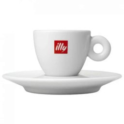 Set illy 1 ceasca espresso scurt si 1 farfurie