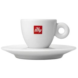 Set illy 1 ceasca espresso lung si 1 farfurie