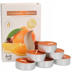 Set de lumânări încălzitoare cu lumânări cu lumânări parfumate cu scorțișoară + portocală - 6 buc.