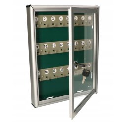 Vitrină cabinet de perete metal argintiu