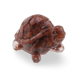 Broscuta din rasina cu spartura Goldstone maro, 5cm