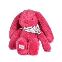 Iepuras doudou - jucarie de plus, 25 cm, fucsia