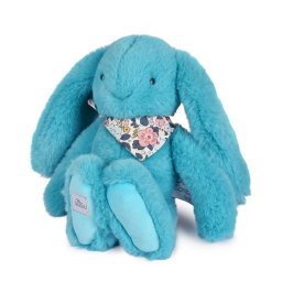 Iepuras doudou - jucarie de plus, 25 cm, turcoaz