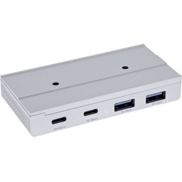HUB magnetic USB type C 10Gb/s la 2 x USB-C + 2 x USB-A Aluminiu, InLine IL35395M