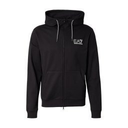 EA7 Emporio Armani Hanorac negru / alb