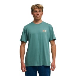 BILLABONG Tricou 'Surge' albastru închis / galben deschis / verde petrol / portocaliu pastel