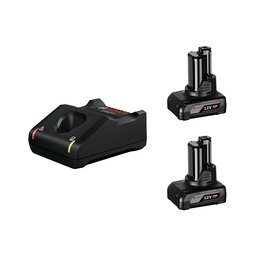 Bosch - 1600A01B20 - Set 2 acumulatori si incarcator, Li-Ion, 12 V, 6 Ah