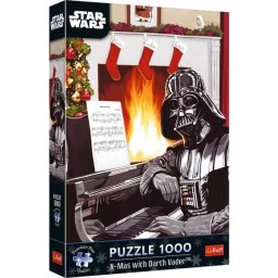 Puzzle Trefl Premium Plus: Star Wars, Crăciun cu Darth Vader - 1000 piese.