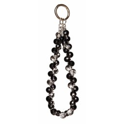 Snur de mana Lemontti Crystal Aurora pentru telefon, 30cm, culoare negru