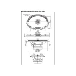 Boxe auto R2-S69 DIFUZOARE COAXIALE OVALE ALPINE 6″X9″, 100W RMS