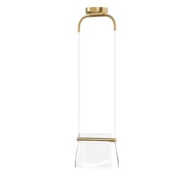 Pendul Maytoni Cabaret, 8W LED, sticlă transparentă, metal alamă