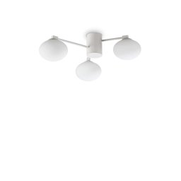 Plafonieră Hermes 322667, D:60 cm, 3xG9, metal alb, sticlă albă
