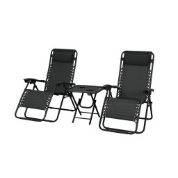 Delux 2x canapea extensibilă și set de masă negru
