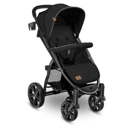 Lionelo - Carucior sport Annet Plus, De la nastere, Cu accesorii si capotina XXL reglabila, 0 - 22 Kg, Conform cu standardele europene de securitate EN1888-1 si EN1888-2, Negru