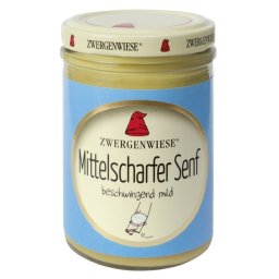 Mustar bio usor picant fara gluten 160ml Zwergenwiese