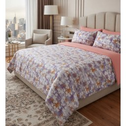 Lenjerie de pat Cotton Pro 100% bumbac – imprimare digitală (Orchid Mist)