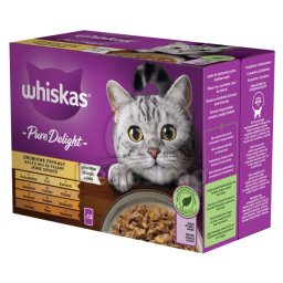 Whiskas Pure Delight Casserole Multipack selecție de pasăre 4 x (12 x 85 g)