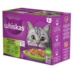 Whiskas hrană umedă - pește, carne 4 x (12 x 85 g)