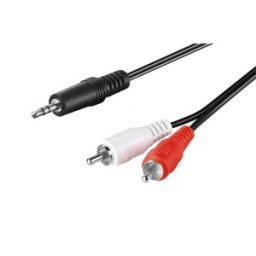 Cablu Audio 3.5mm Stereo Tata - 2 x RCA Tata, 1.5mm, Goobay