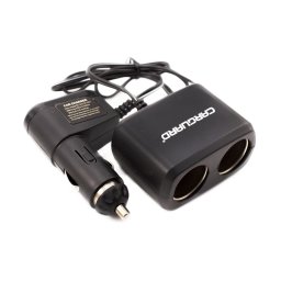 Priza dubla bricheta auto cu cablu si port USB 1A, 12/24V Carguard