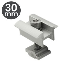 Clema dubla 30 mm tip Z din aluminiu pentru montaj panou fotovoltaic