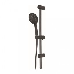 Set de dus Logé Zoya negru mat cu bara 65 cm, furtun 150 cm si 3 functii