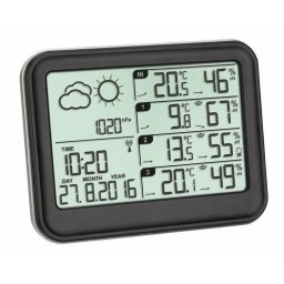 Statie meteo wireless TFA cu 3 senzori externi si ecran mare LCD