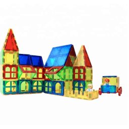 Set de constructie magnetic MAGPLAYER, 112 piese, forme 2D si 3D