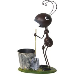 Decoratiune gradina furnica metalica cu ghiveci MagicHome 25x14x44 cm