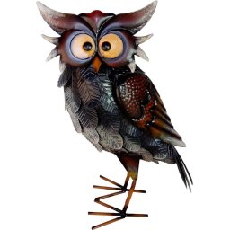 Decoratiune bufnita metalica MagicHome Mecco, 40,5 cm