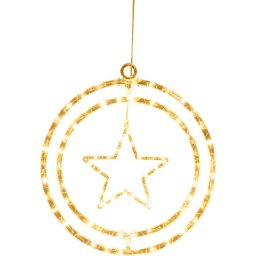 Decoratiune LED de Craciun MagicHome stea, 80 LED, alb cald