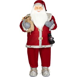 Mos Craciun decorativ MagicHome, rosu, 120 cm, pentru interior