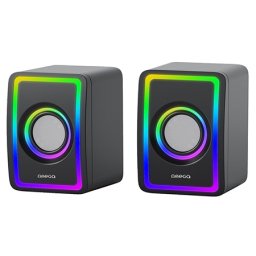 Difuzoare stereo 2.0 Omega 6W RMS RGB cu USB si jack 3.5 mm