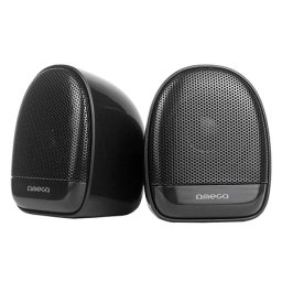 Boxe stereo 2.0 Omega Elipse 6W RMS USB si jack 3.5 mm, negre