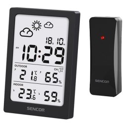 Statie meteo wireless Sencor SWS 2300 B cu senzor exterior si prognoza