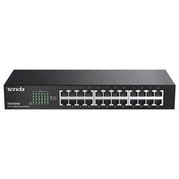 Switch Tenda cu 24 porturi Gigabit 10/100/1000 Mbps, metalic