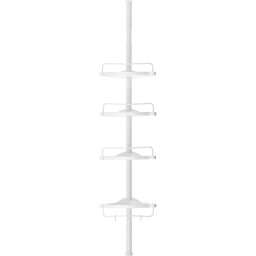 Etajera de colt pentru dus SONGMICS, 4 rafturi, reglabila 85-305 cm, alb