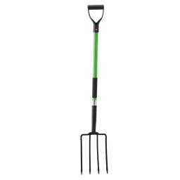 Furca de gradina cu 4 dinti din otel si maner din fibra de sticla, 120 cm