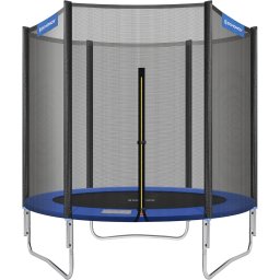 Trambulina pentru copii SONGMICS cu plasa de protectie, 183 cm, albastra