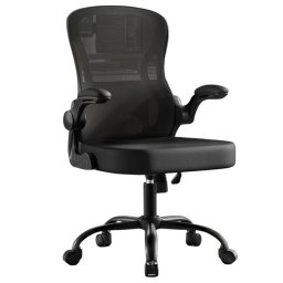Scaun de birou ergonomic SONGMICS, mesh, suport lombar, balans, negru