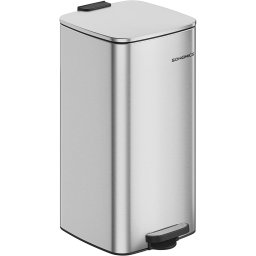Cos de gunoi SONGMICS 30L din inox, cu pedala si capac silentios, argintiu