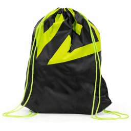 Sac sport tip rucsac cu snur, 20L, poliester Oxford 210D, negru verde lime