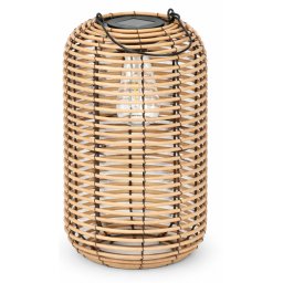 Felinar solar decorativ pentru gradina din metal, bej, 32 cm